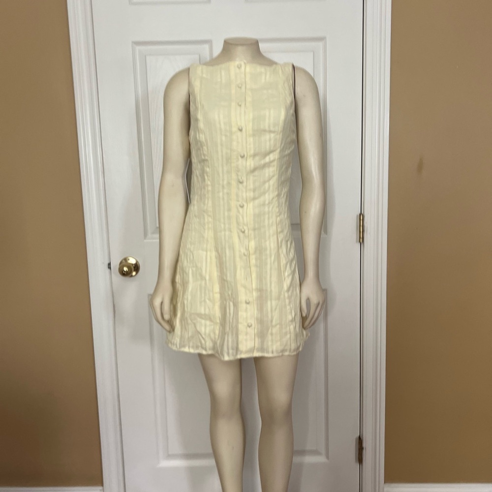 Mimsie Embroidered Mini Dress Lemon - Picture 9 of 13